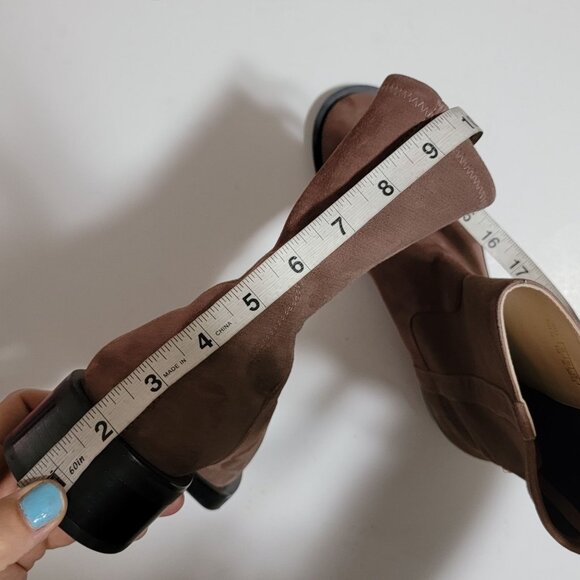 NEW Stuart Weitzman Sadie Boots Womens 9.5 Brown Suede Designer Contemporary - Picture 9 of 10